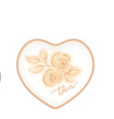 Piattino THUN A Forma Di Cuore – Porcellana Bomboniera – 100 Ml – Regalo Romantico 14×12.6 Cm - 3