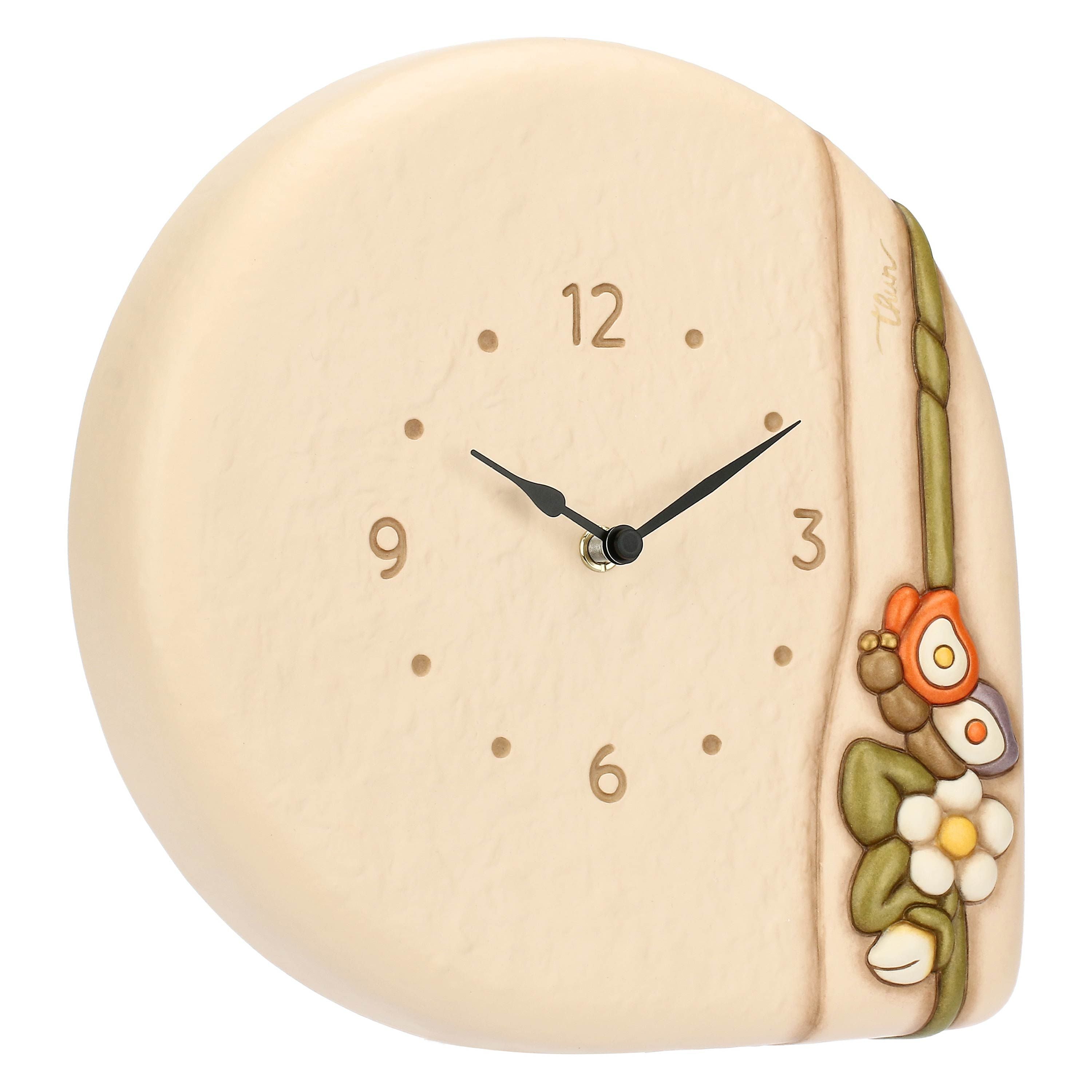 Thun - orologio da parete country bloom con farfalla e fiori| Rohome