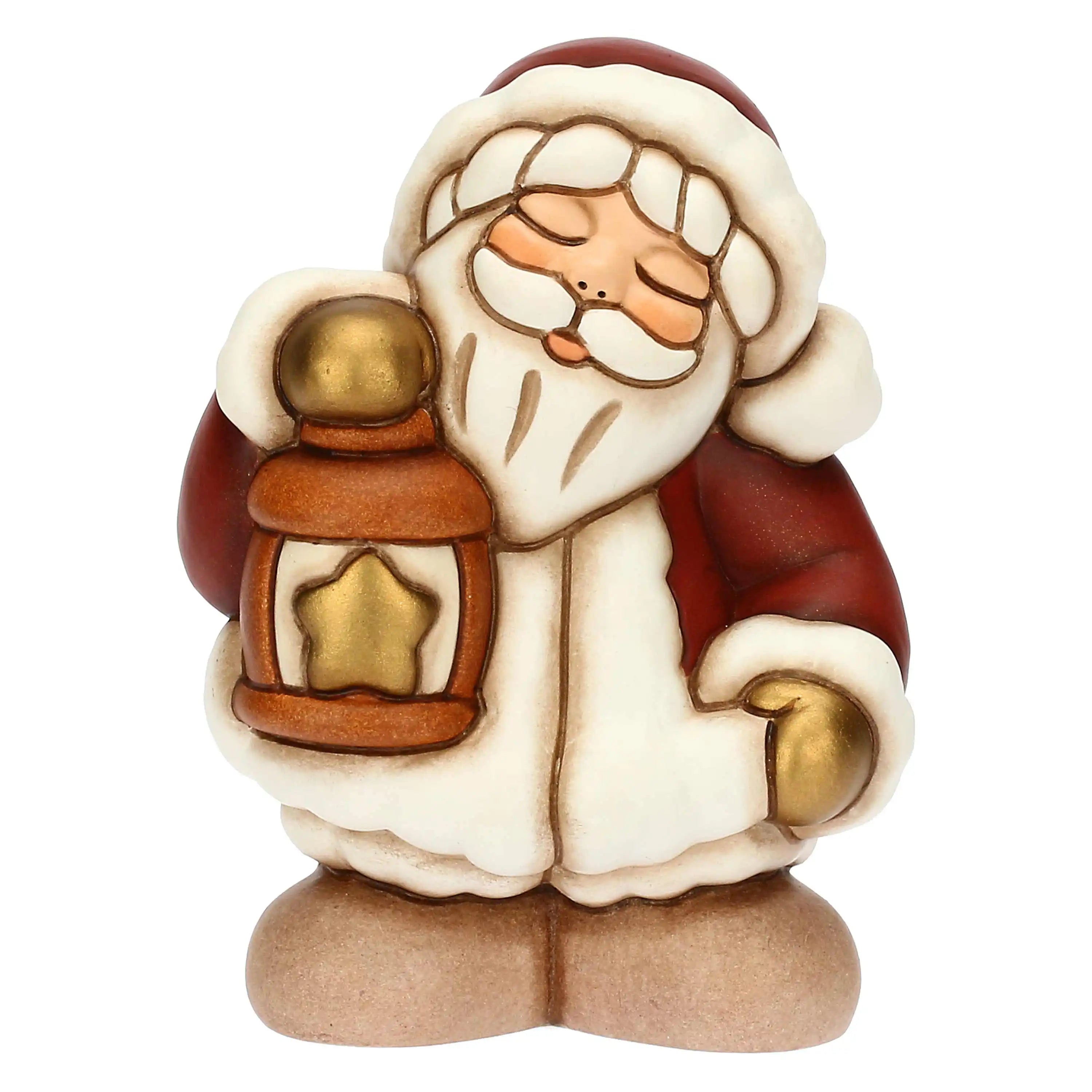 Thun - Babbo Natale con lanterna in ceramica piccolo | Rohome