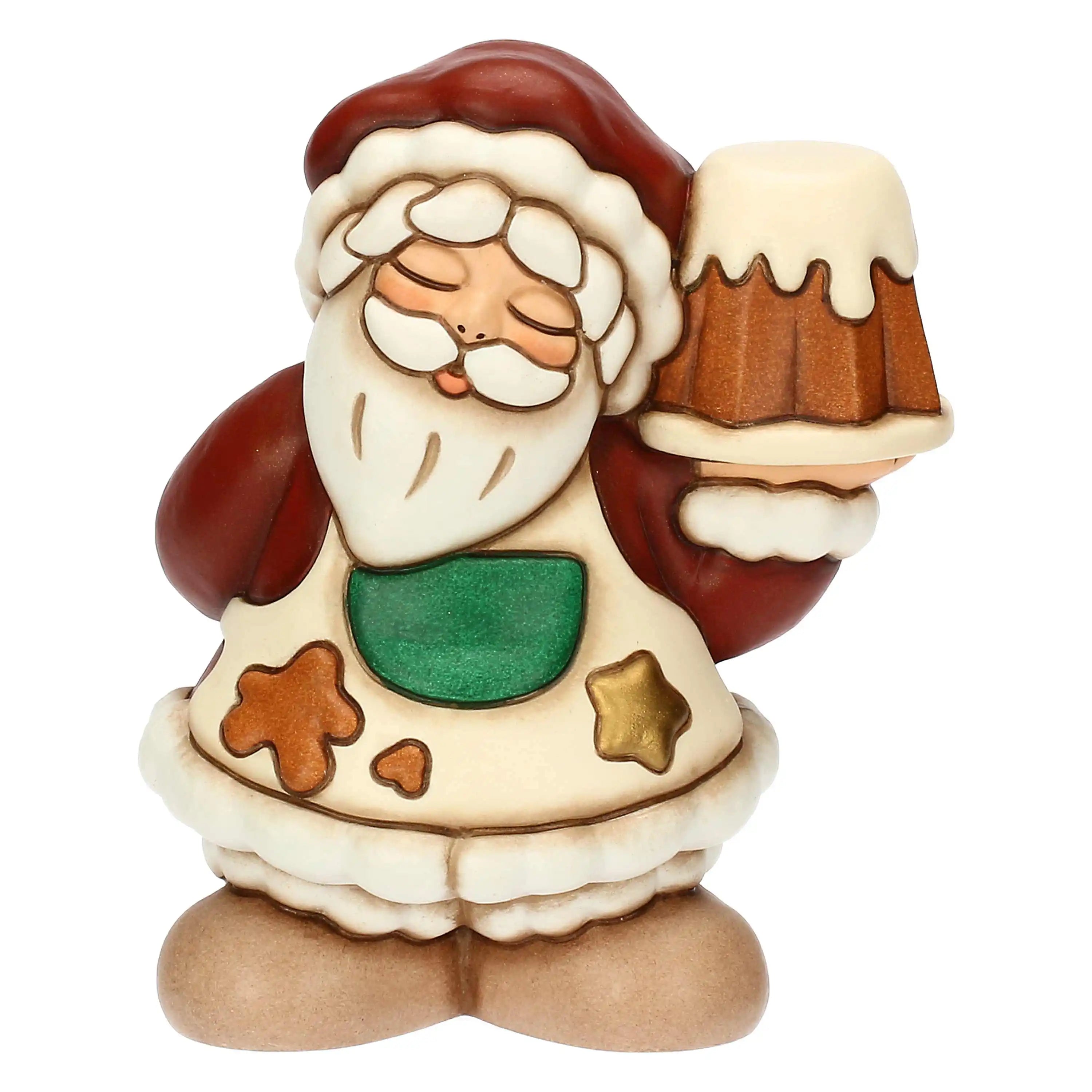Thun - Babbo Natale con pandoro in ceramica piccolo | Rohome