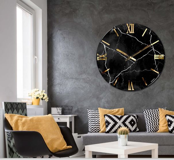 Orologio luxury black d.80cm rohome Rohome