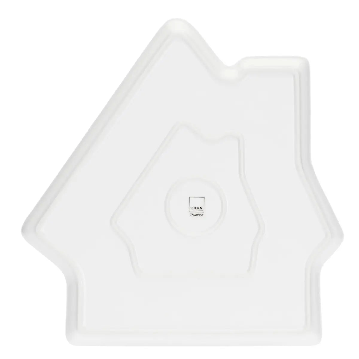 Thun - Piatto a forma di casetta in porcellana Thunland | Rohome