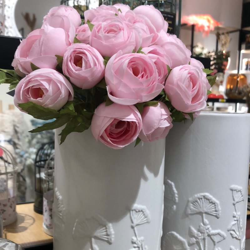 Set Paralume Piattino in Ceramica Traforata Rosa con Giara - Sindy arredo