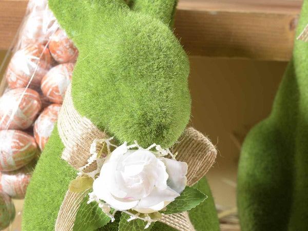 Decorazione in erba coniglio con fiocco | rohome - Rohome