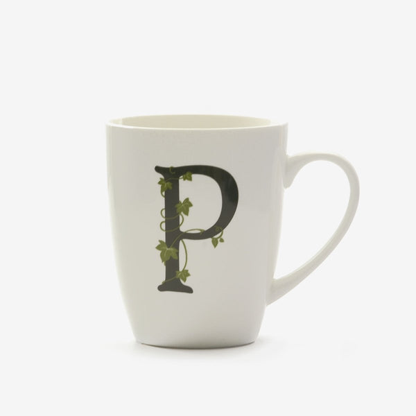 La porcellana bianca - mug lettera p | rohome - Rohome