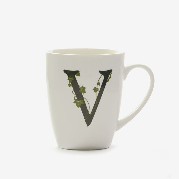 La porcellana bianca - mug lettera v | rohome - Rohome