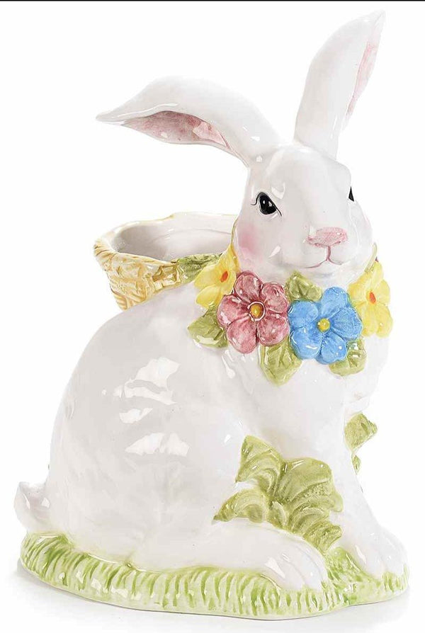 Porta vaso coniglio pasqua in ceramica | rohome - Rohome