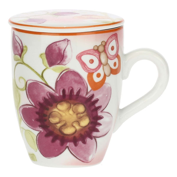 Thun - mug con coperchio fiori e fantasia | rohome - Rohome