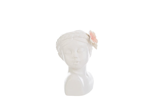 Vaso mademoiselle in porcellana con fiore | rohome - Rohome