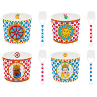 Set 4 ciotole gelato con cucchiaini SICILY | Rohome