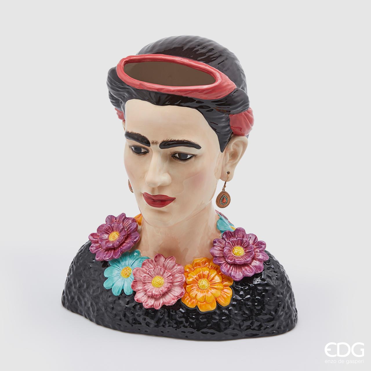 Edg - Vaso arredo Frida in ceramica con orecchini h.34cm | Rohome
