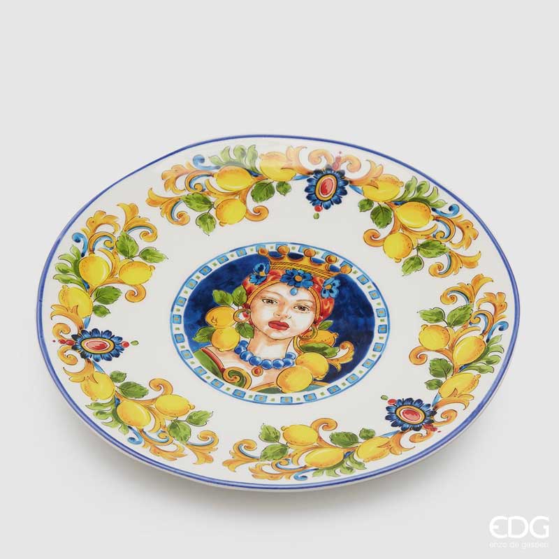 Edg - Piatto Caltagirone piano Lei D. 29cm | Rohome