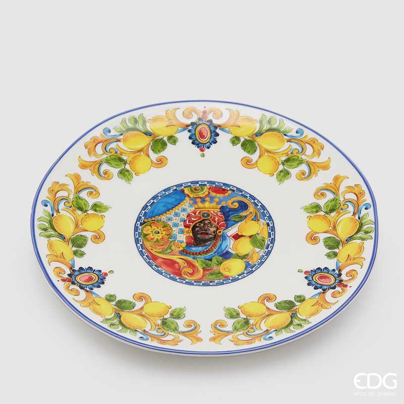Edg - Piatto Caltagirone piano Lui D. 29cm | Rohome