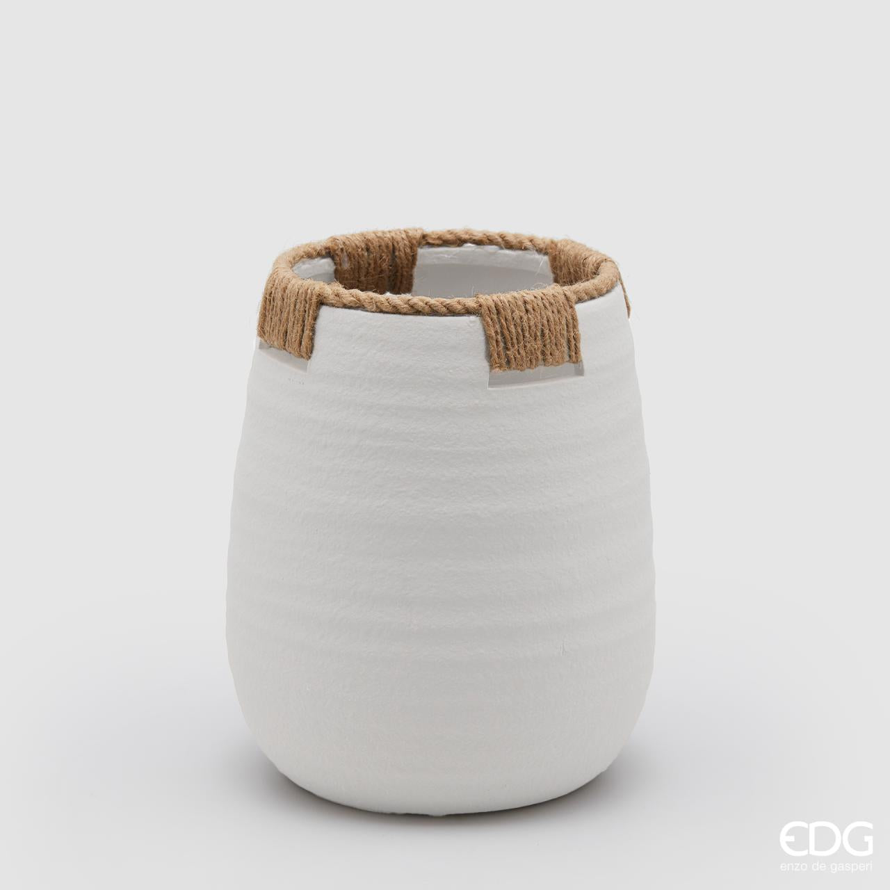 Edg - Vaso in terracotta con corde long h24| Rohome