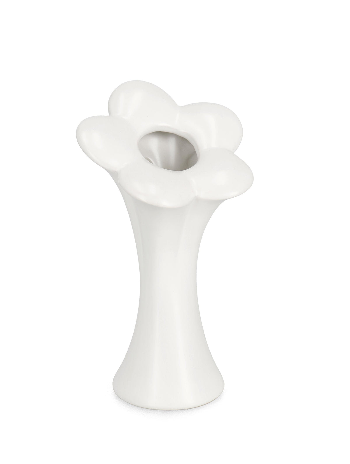 Vaso Bizzotto mono fiore in gres bianco | Rohome