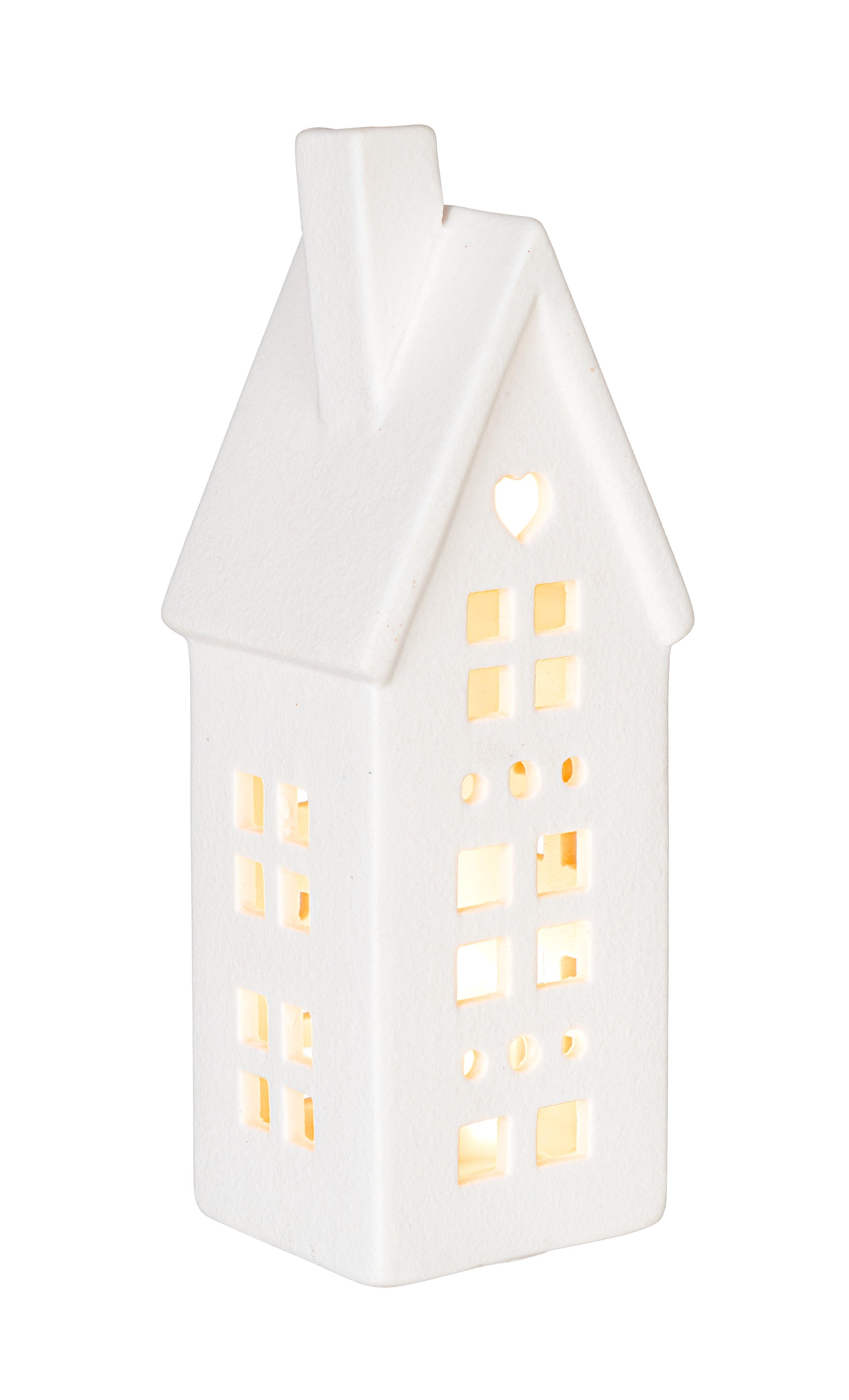 Casetta con led in porcellana bianca | Rohome