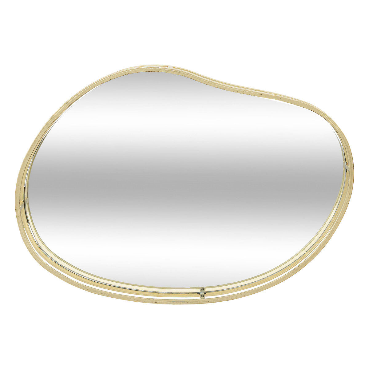 Gold metal and glass tray | rohome