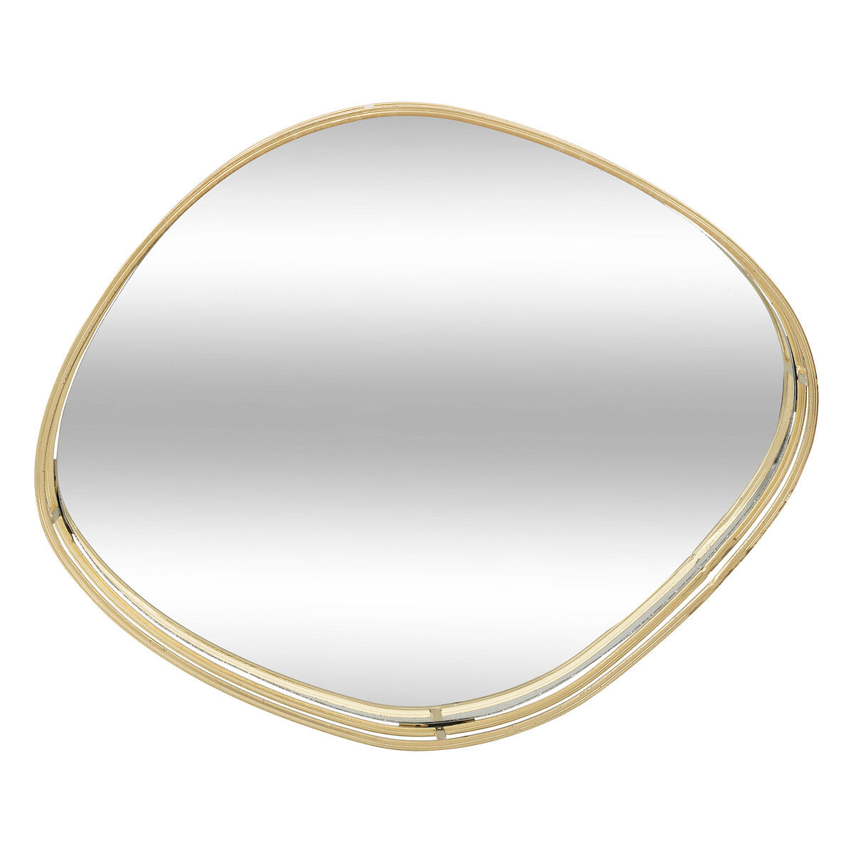 Gold metal and glass tray | rohome