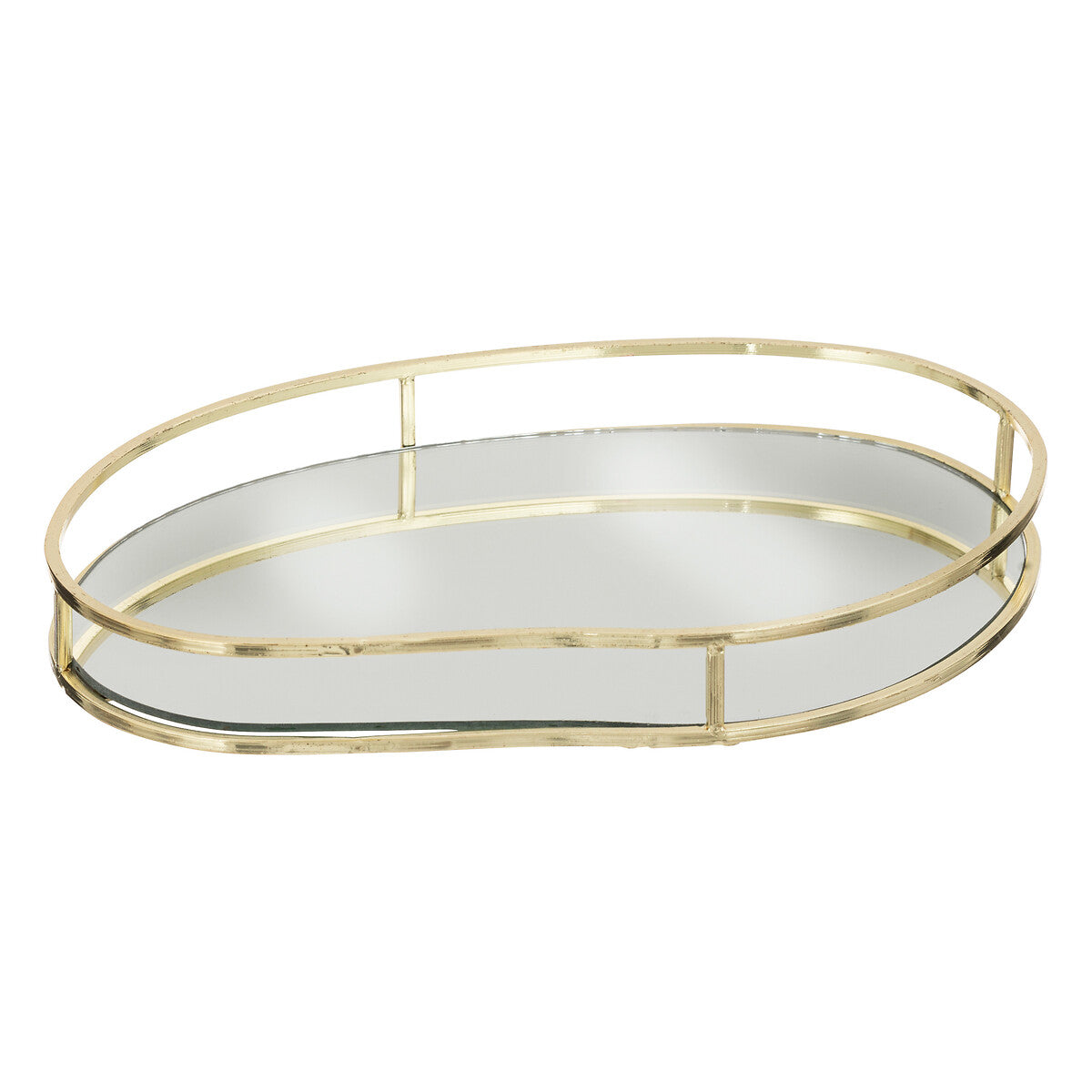 Gold metal and glass tray | rohome