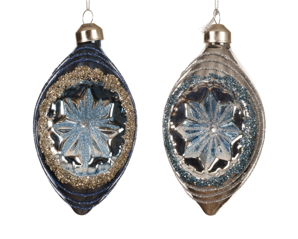 Decorazione natalizia goccia con fiocco di neve | Rohome