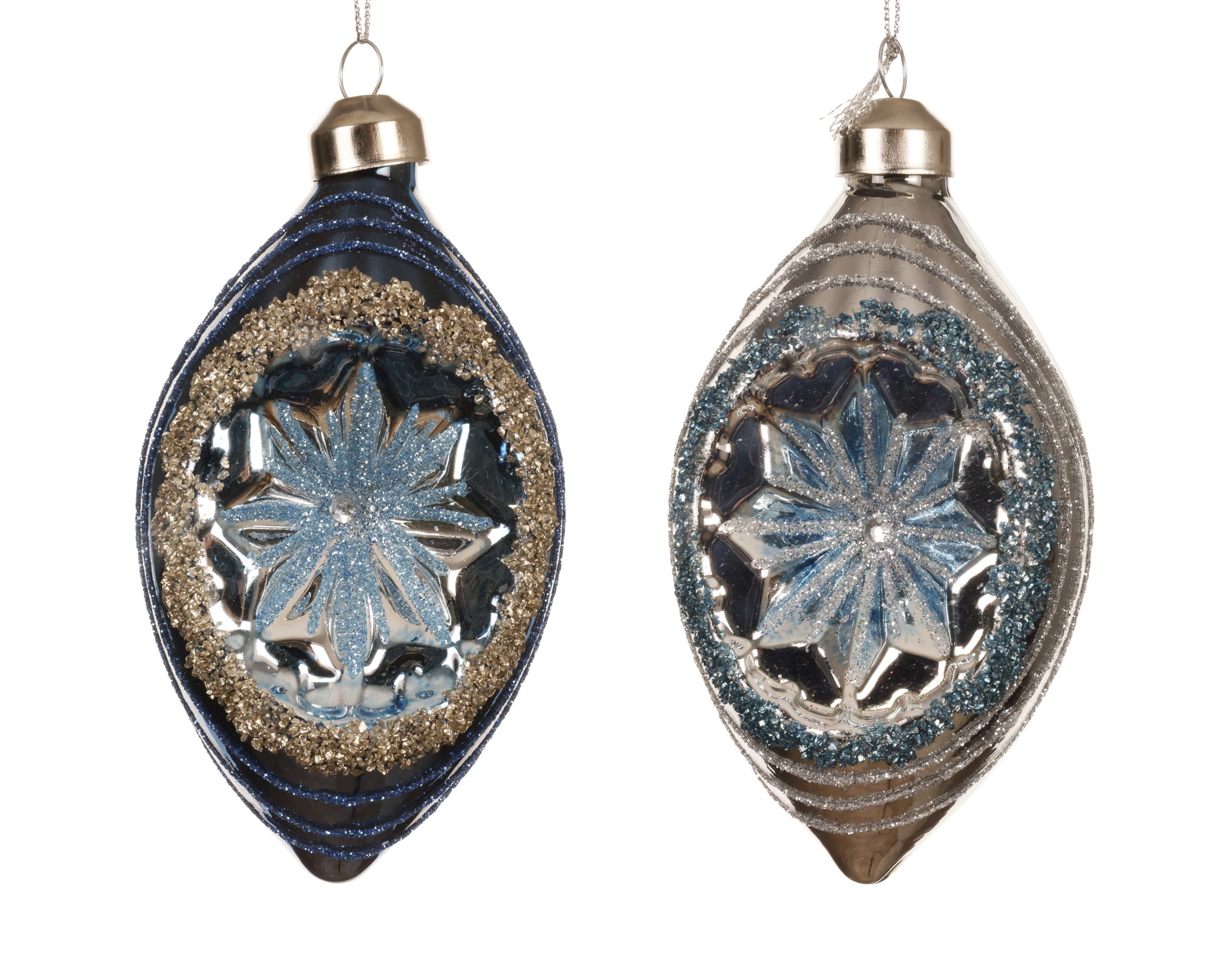 Decorazione natalizia goccia con fiocco di neve | Rohome