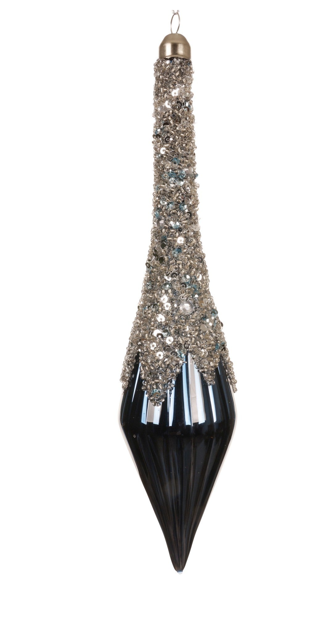 Decorazione Natalizia Goccia con Cristalli e Paillettes | Rohome