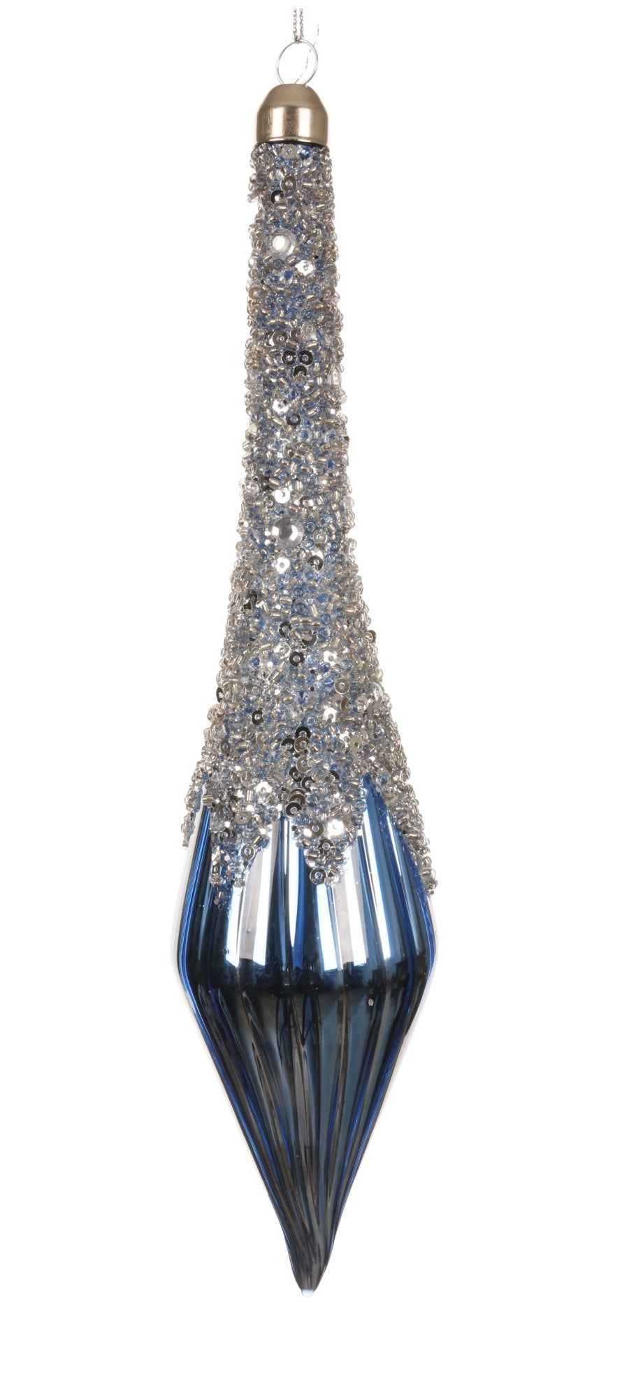 Decorazione Natalizia Goccia con Cristalli e Paillettes | Rohome
