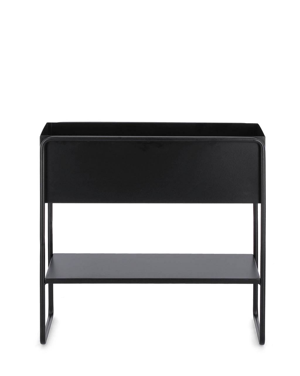 Portavaso rettangolare in metallo nero 45x44 | Rohome