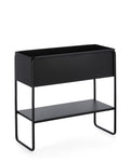 Portavaso rettangolare in metallo nero 45x44 | Rohome