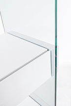 Libreria in vetro e legno bianco  | rohome