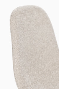Sedia in tessuto tortora beige con gambe in acciaio verniciate | Rohome