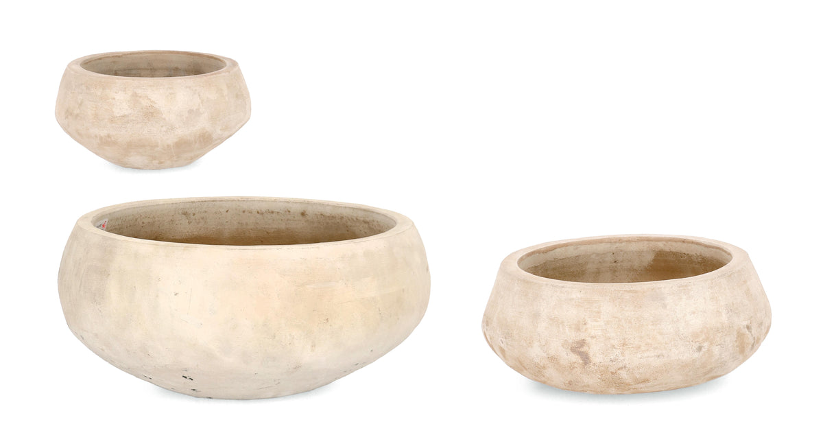 Vaso ciotola in terracotta chiara | rohome