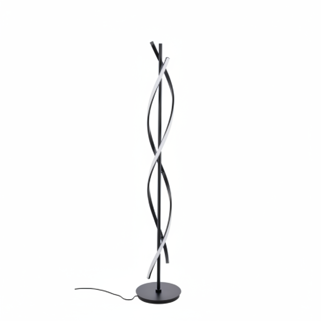 Piantana Alken in metallo nero H .154cm | Rohome