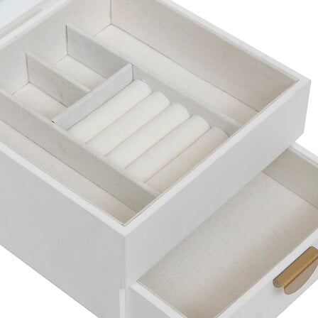 Portagioie in legno colore bianco con cassetto | Rohome