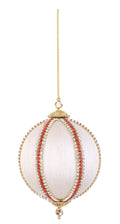 Palla di Natale avorio con perline diamond  | Rohome