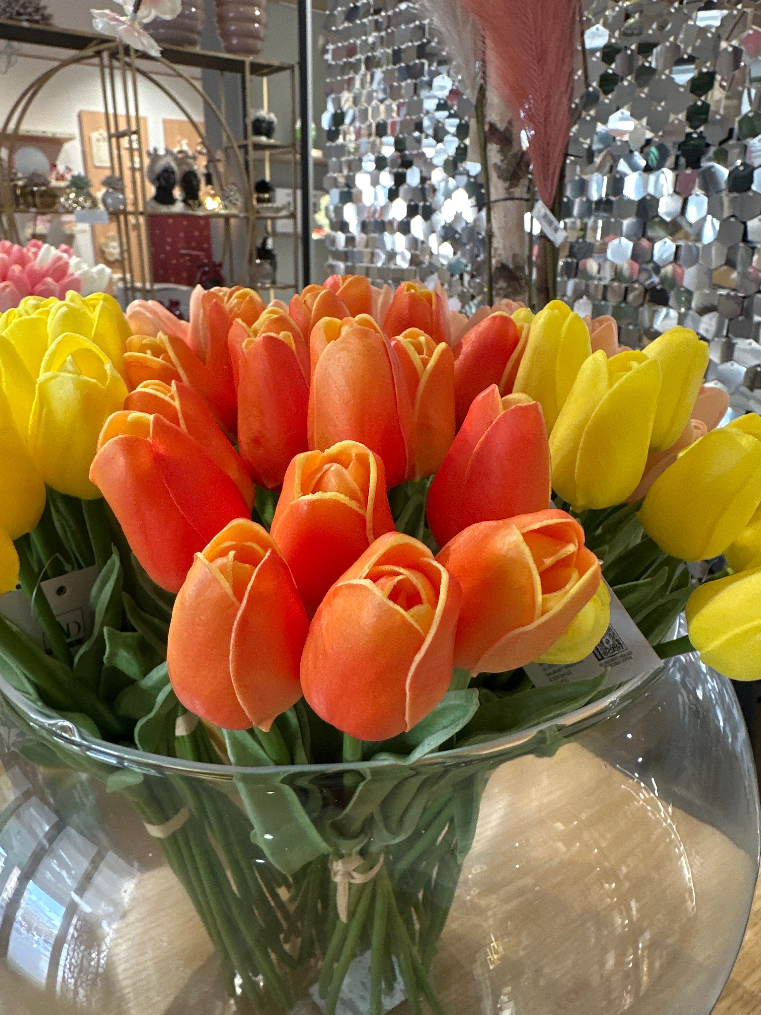 Mazzo di Tulipani real touch rosso 9 boccioli | Rohome