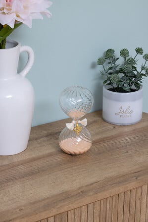 Clessidra decorativa con sabbia verde e ciondolo serpente | rohome