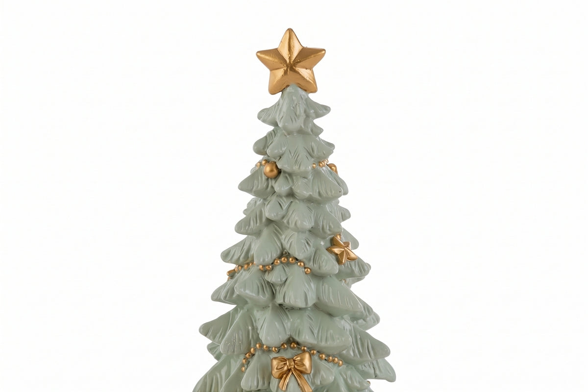 Albero di natale in resina verde chiaro h.25 | Rohome