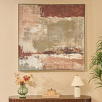 Tela astratta dipinta ed incorniciata 116x116cm| Rohome