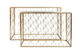 Tavolo Consolle ingresso in metallo colore oro H.80cm | Rohome