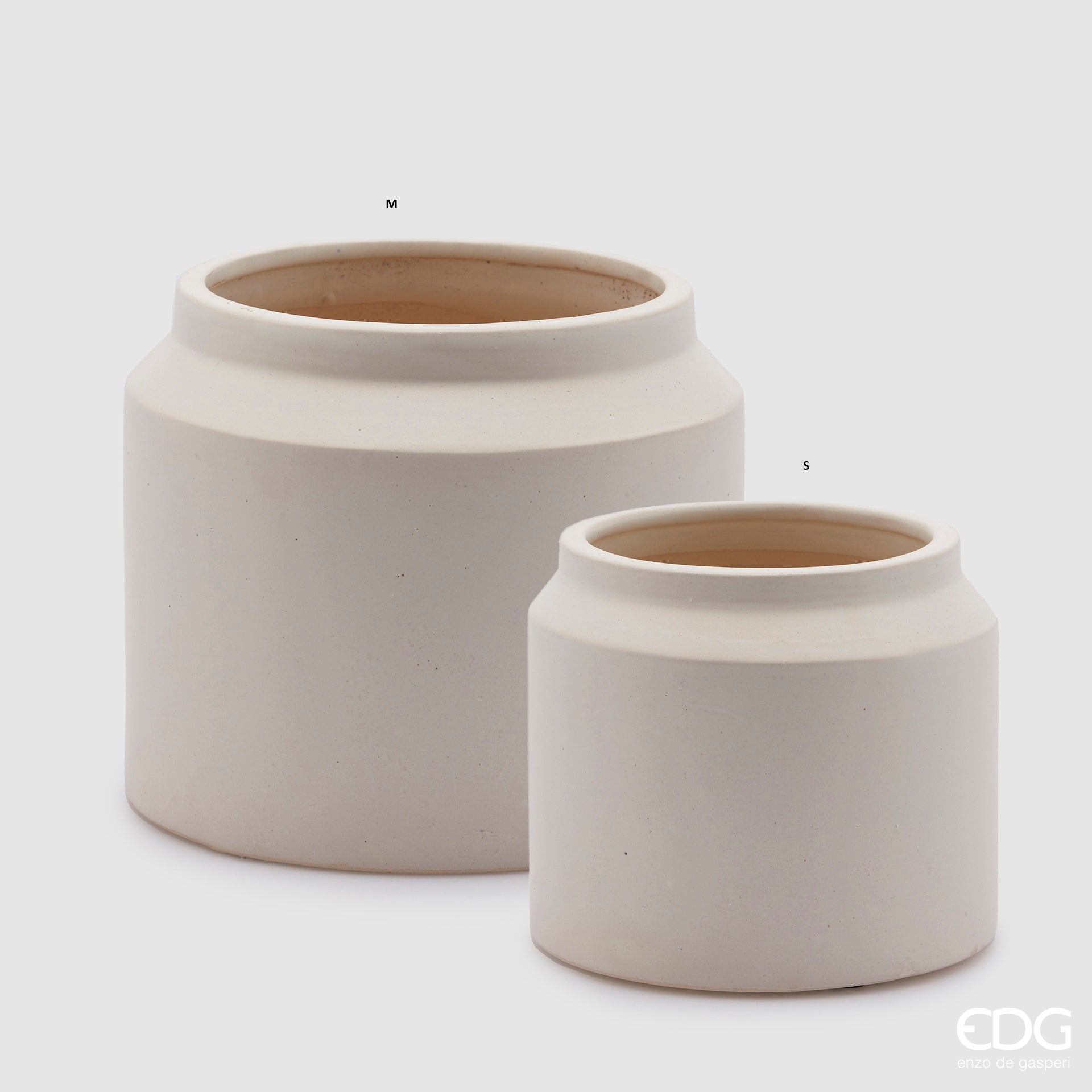 Edg - Vaso cachepot class in ceramica colore bianco | Rohome