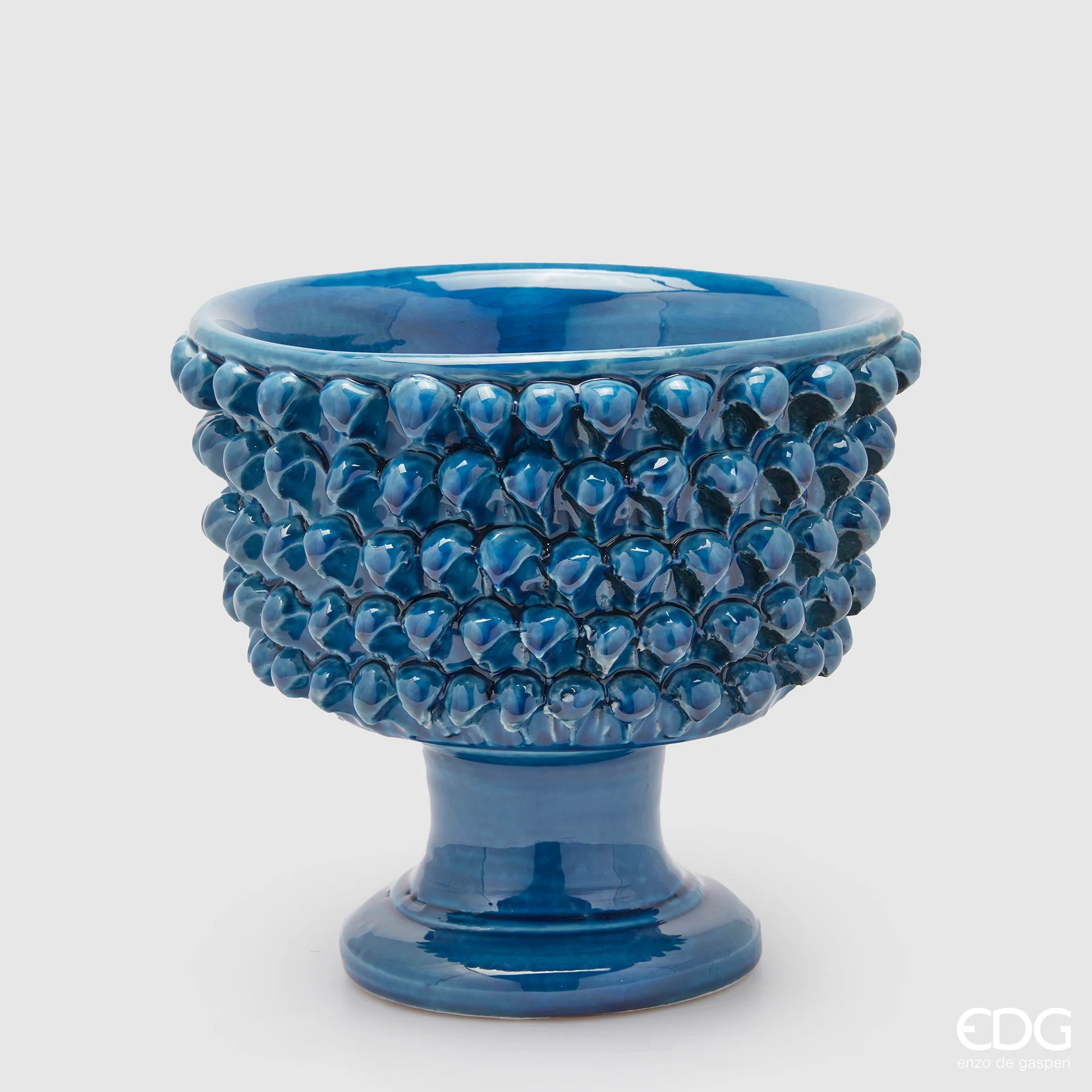 Edg - Vaso fenice pigna cache pot blu | Rohome