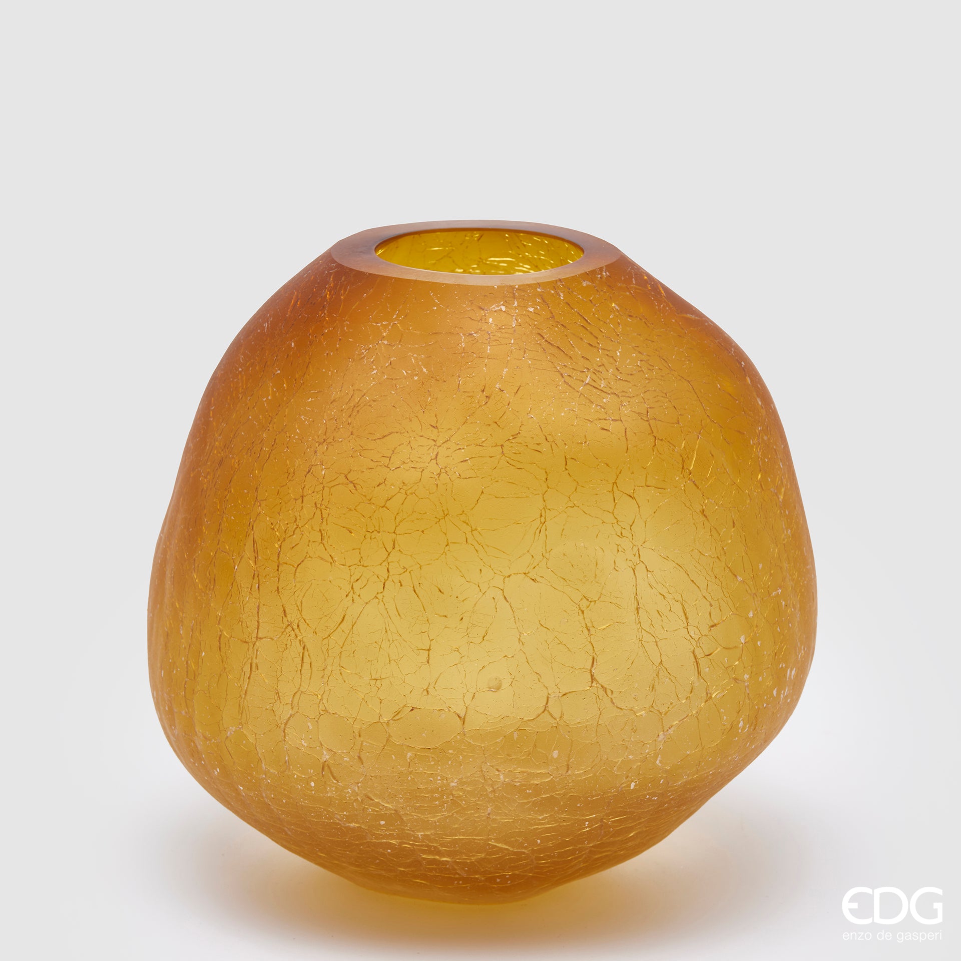 Edg - Vaso roccia in vetro colore ambra | Rohome
