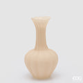 Edg - Vaso flow sinuoso in vetro beige lungo H.31cm | Rohome