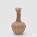 Edg - Vaso flow sinuoso in vetro marrone lungo H.31cm | Rohome