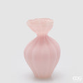 Edg - Vaso flow sinuoso in vetro rosa H.30.5cm | Rohome
