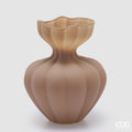 Edg - Vaso flow sinuoso in vetro marrone H.32cm | Rohome