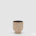 Edg - Vaso Lanzarote in terracotta light gold con piede | Rohome