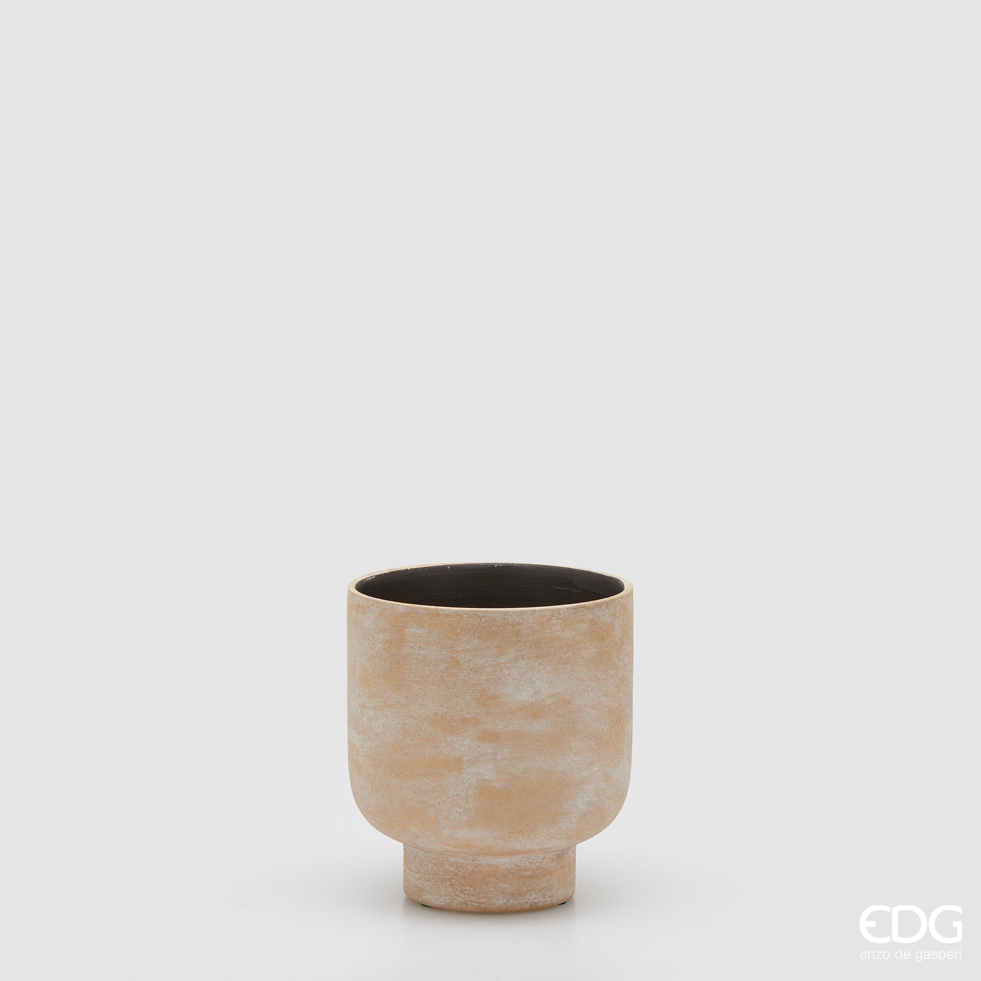 Edg - Vaso Lanzarote in terracotta light gold con piede | Rohome