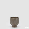 Edg - Vaso Lanzarote in terracotta bronzo con piede | Rohome